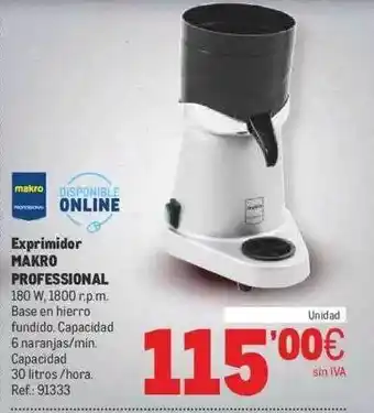 Makro Exprimidor Makro Professional oferta