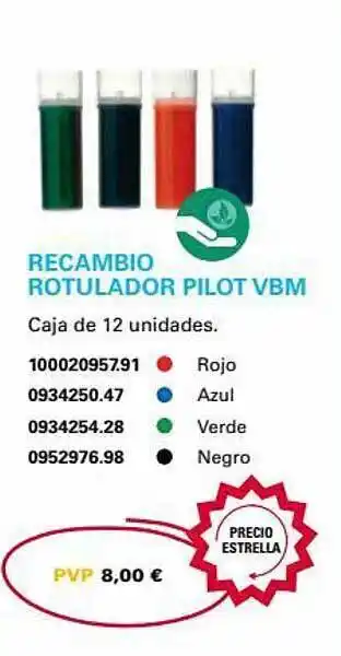 Abacus Recambio Rotulador Pilot Vbm oferta