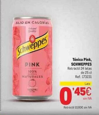 Makro Tónica Pink Schweppes oferta