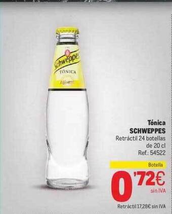 Makro Tónica Schweppes oferta