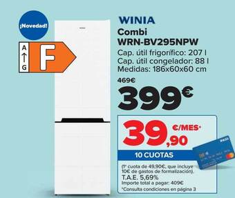 Carrefour Winia Combi Wrn-bv295npw oferta