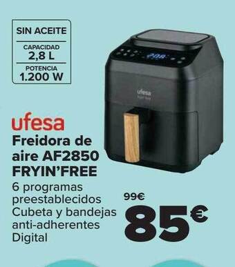 Carrefour Ufesa Freidora De Aire Af2850 Fryin'free oferta