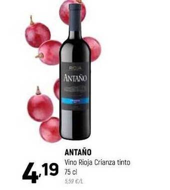Coviran Antaño Vino Rioja Crianza Tinto oferta