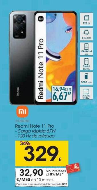 Eroski Redmi Note 11 Pro oferta