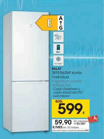 Eroski Balay Frigorifico Combi 3kfe563wi oferta