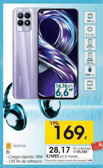 Eroski Realme 8i oferta