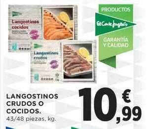 Hipercor Langostinos Crudos O Cocidos oferta