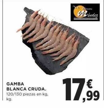 Hipercor Gamba Blanca Cruda oferta