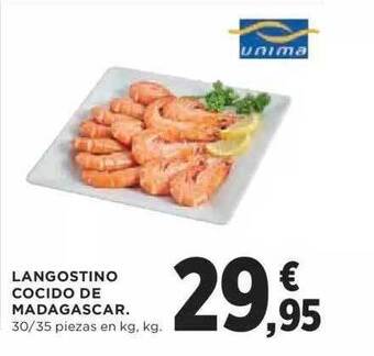 Hipercor Langostino Cocido De Madagascar oferta