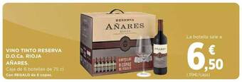 Hipercor Vino Tinto Reserva D.o.ca. Rioja Añares oferta