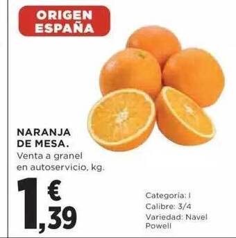 Hipercor Naranja De Mesa oferta