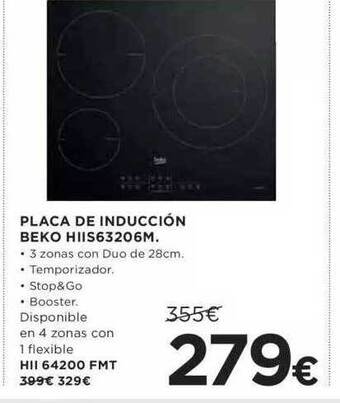 Hipercor Placa De Inducción Beko Hiis63206m oferta