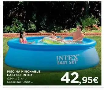 Hipercor Piscina Hinchable Easyset Intex oferta
