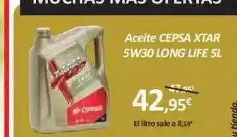 Hipercor Aceite Cepsa Xtar 5w30 Long Life 5l oferta