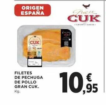Hipercor Filetes De Pechuga De Pollo Gran Cuk oferta