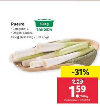 Lidl Puerro oferta