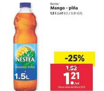 Lidl Nestea Mango - Piña oferta