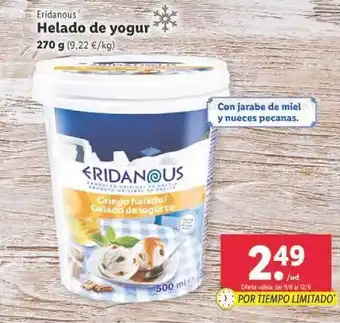 Lidl Eridanous Helado De Yogur oferta