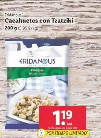 Lidl Eridanous Cacahuetes Con Tzatziki oferta