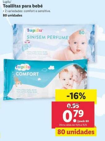 Lidl Lupilu Toallitas Para Bebé oferta