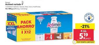 Lidl Danone Actimel Variado oferta