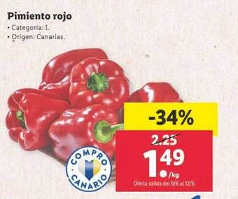 Lidl Pimiento Rojo oferta