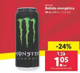 Lidl Monster Bebida Energética oferta