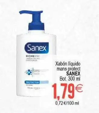 Plenus Supermercados Xabón Liquido Mans Protect Sanex oferta