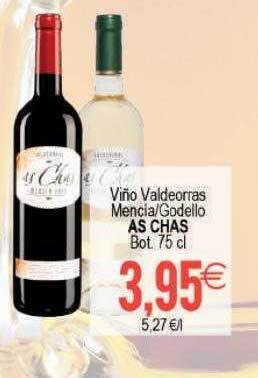 Plenus Supermercados Viño Valdeorras Mencia Godello As Chas oferta