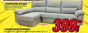 Rapimueble 2. Chaiselongue Reversible oferta