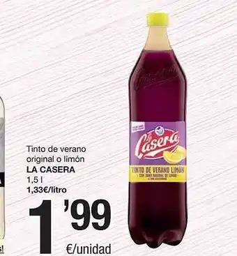 SPAR Fragadis Tinto De Verano Original O Limón La Casera oferta