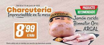 SPAR Fragadis Jamón Cocido Bonnatur Oro Argal oferta
