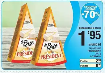 SPAR Fragadis Segunda Unidad -70% Queso Brie Président oferta