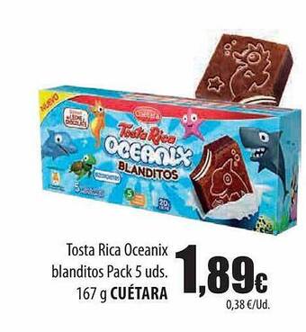 Spar Tenerife Tosta Rica Oceanix Blanditos Cuétara oferta