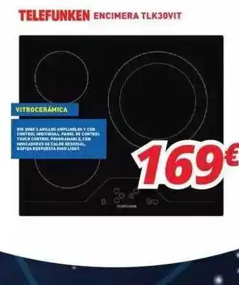 Mi electro Telefunken Encimera Tlk30vit oferta