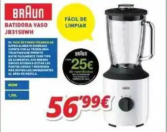 Mi electro Braun Batidora Vaso Jb3150wh oferta