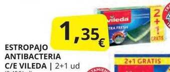 Supermercados MAS Estropajo Antibacteria C E Vileda oferta