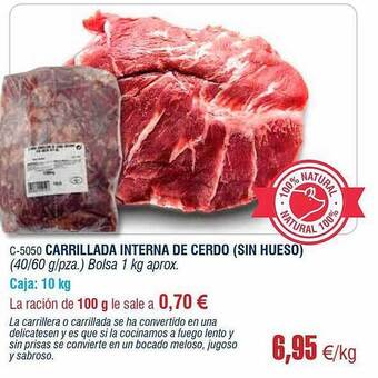 Abordo Carrillada Interna De Cerdo (sin Hueso) oferta
