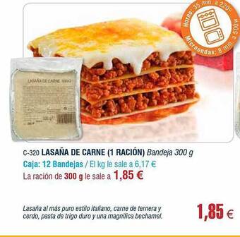 Abordo Lasaña De Carne oferta