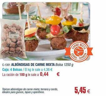 Abordo Albóndigas De Carne Mixta oferta