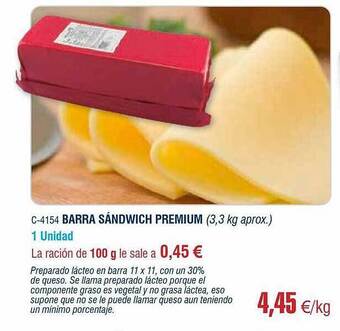 Abordo Barra Sándwich Premium oferta