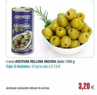Abordo Aceituna Rellena Anchoa oferta