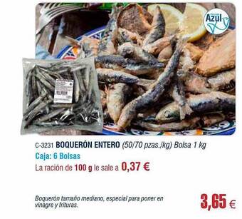 Abordo Boquerón Entero oferta