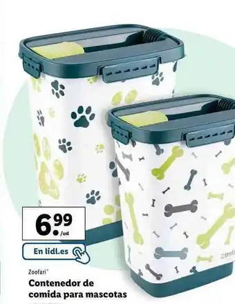 Lidl Zoofari Contenedor De Comida Para Mascotas oferta