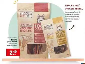 Lidl Orlando Pure Taste Snacks Para Perros oferta