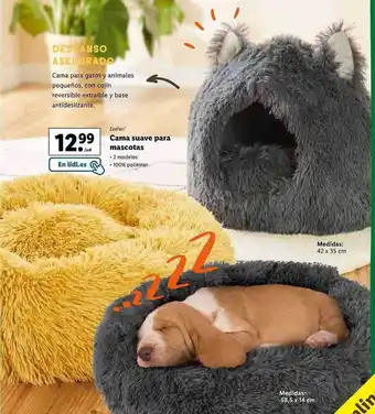 Lidl Zoofari Cama Suave Para Mascotas oferta