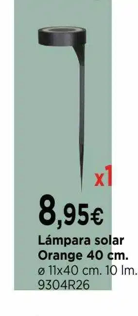 Cadena88 Lámpara Solar Orange 40 Cm oferta