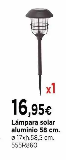 Cadena88 Lámpara Solar Aluminio 58 Cm oferta