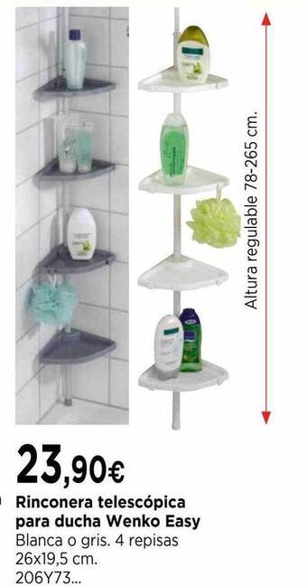 Cadena88 Rinconera Telescópica Para Ducha Wenko Easy oferta