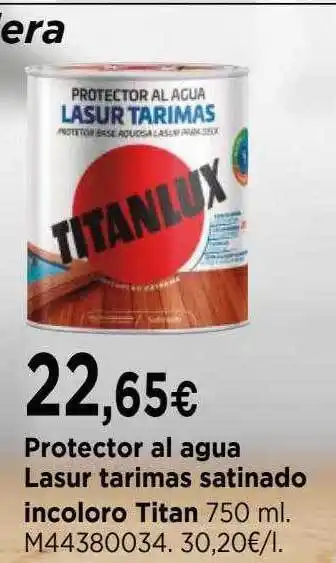 Cadena88 Protector Al Agua Lasur Tarimas Satinado Incoloro Titan oferta